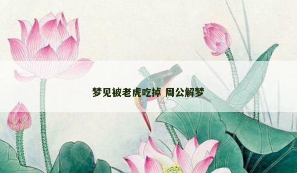 梦见被老虎吃掉 周公解梦