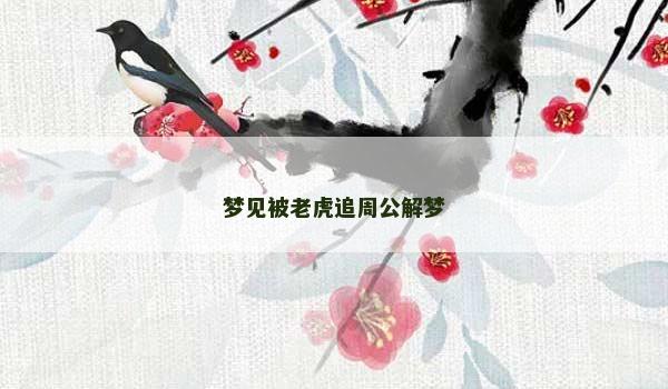 梦见被老虎追周公解梦