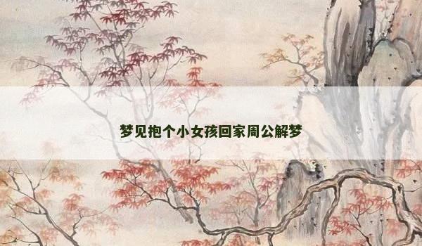 梦见抱个小女孩回家周公解梦