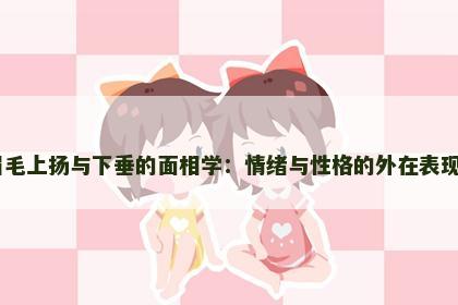 眉毛上扬与下垂的面相学：情绪与性格的外在表现​