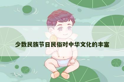 少数民族节日民俗对中华文化的丰富