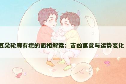 耳朵轮廓有痣的面相解读：吉凶寓意与运势变化​